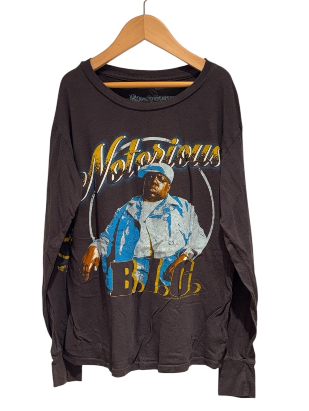 ROWDY SPROUT Notorious BIG print long sleeve top - size 8